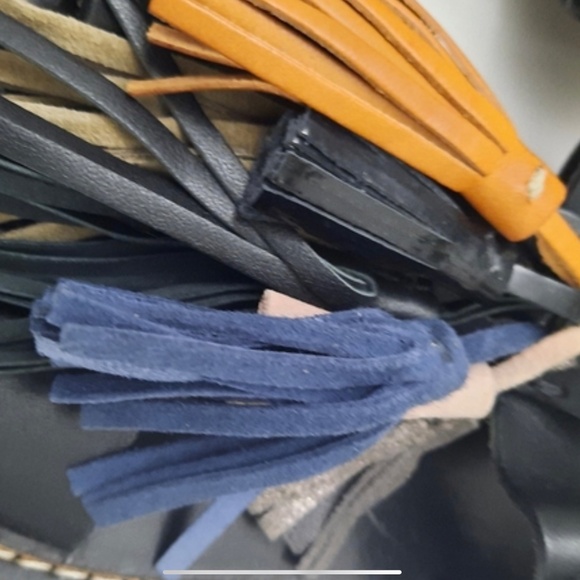 reg. $600+ Size 6 Isabel Marant Flat Leather Pompom Fringes Tassel Sandals - Picture 5 of 9